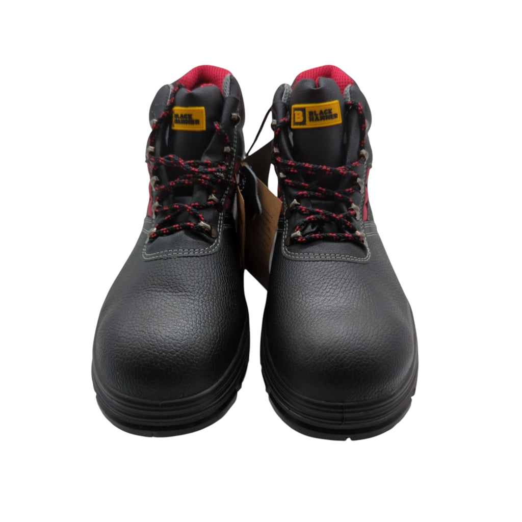 BLACK HAMMER Safety Boots Men S3 SRC Leather Size 47 Black
