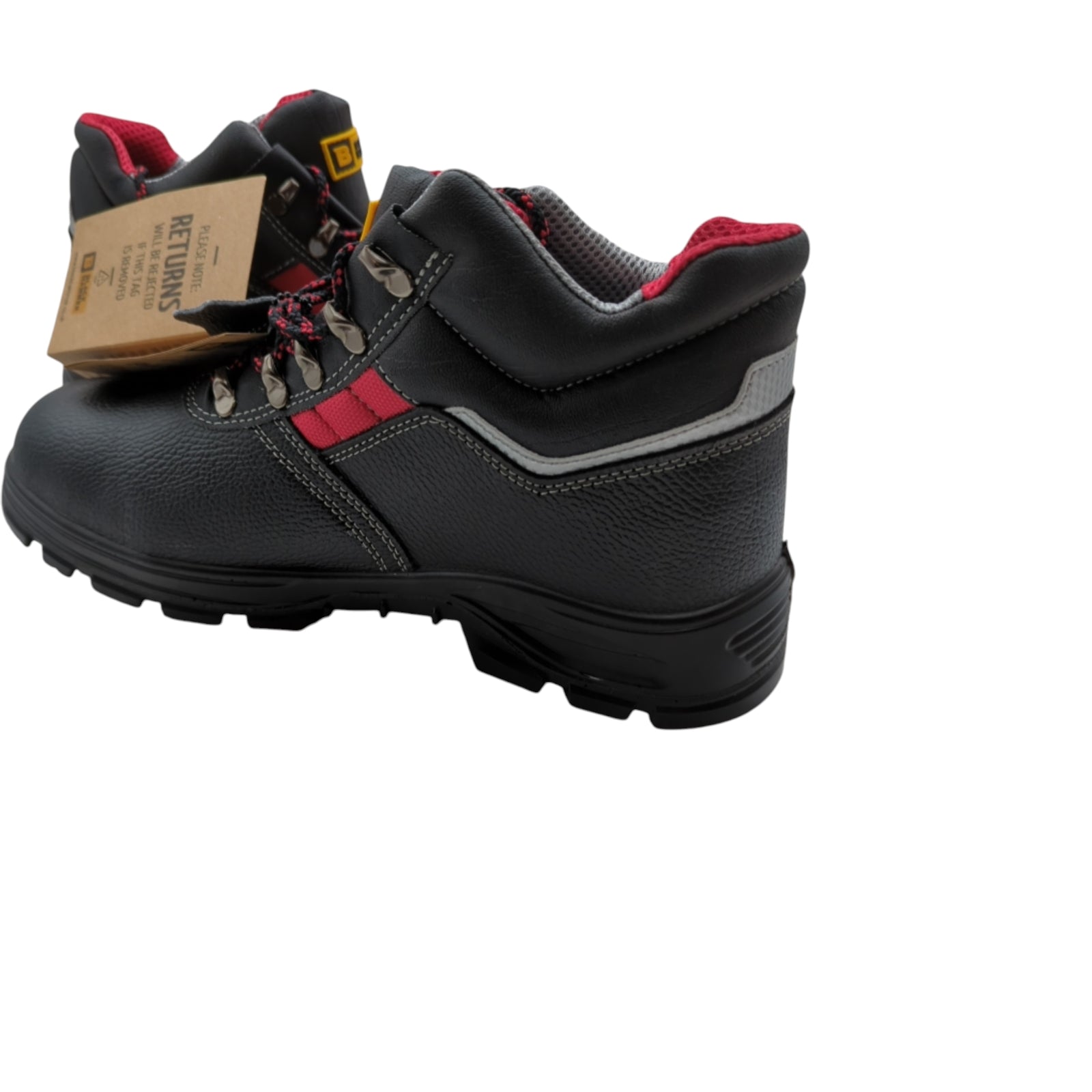 BLACK HAMMER Safety Boots Men S3 SRC Leather Size 47 Black