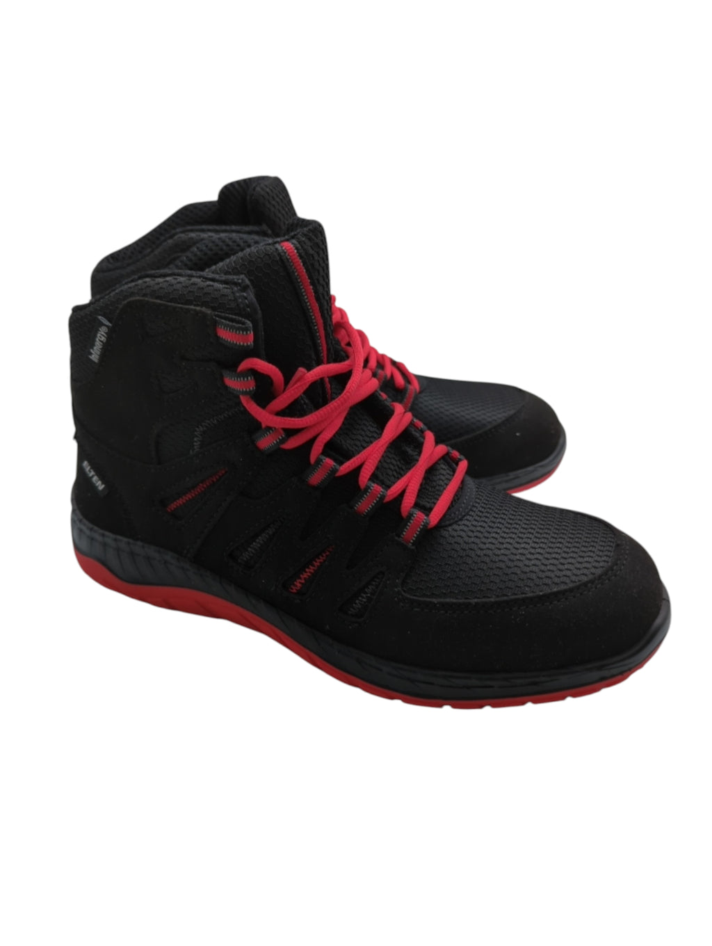 ELTEN Maddox Mid Arbeitsschuhe ESD S3 Stahlkappe Größe 41 Schwarz Rot