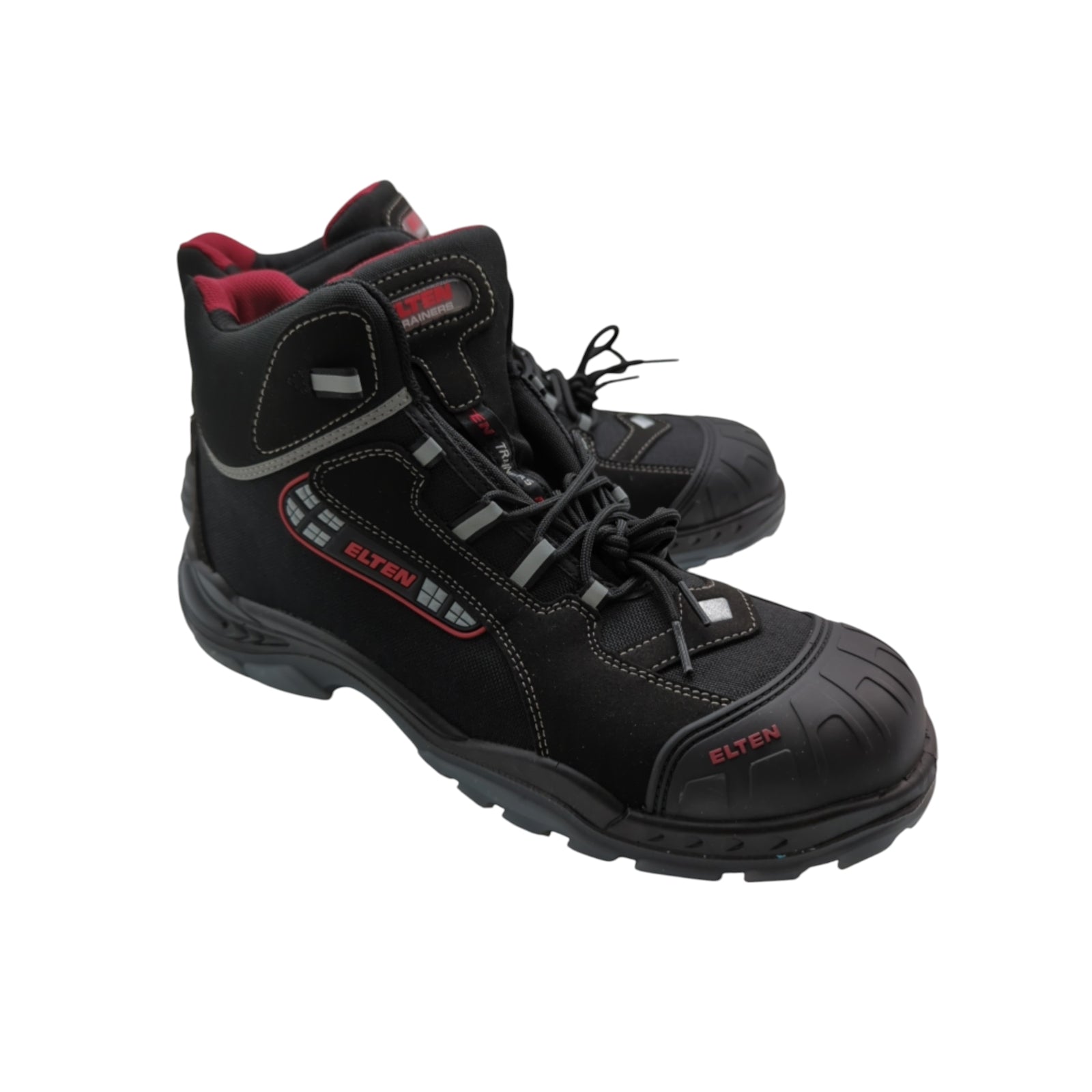 ELTEN Sander Pro ESD S3S Sicherheitsschuhe Kunststoffkappe Gr. 48 Schwarz/Rot