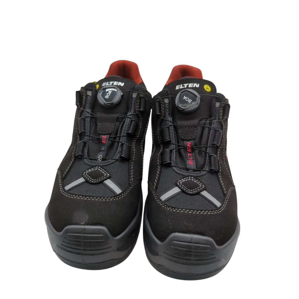 ELTEN Senex BOA ESD S3 Unisex Safety Shoes Aluminum Toe Cap Size 42 Black/Red