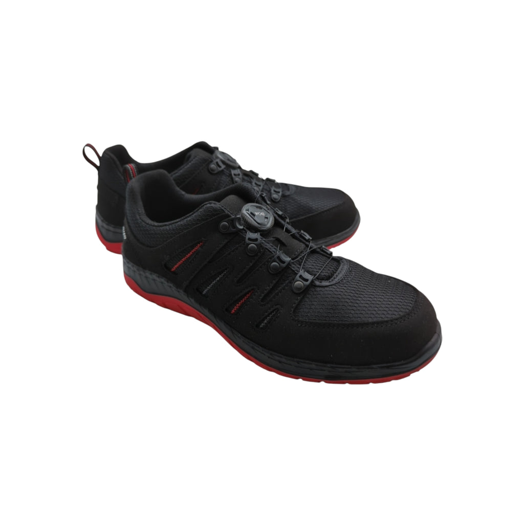 ELTEN Maddox BOA Black-Red Low ESD S3 Sicherheitsschuhe Gr. 43 Schwarz/Rot