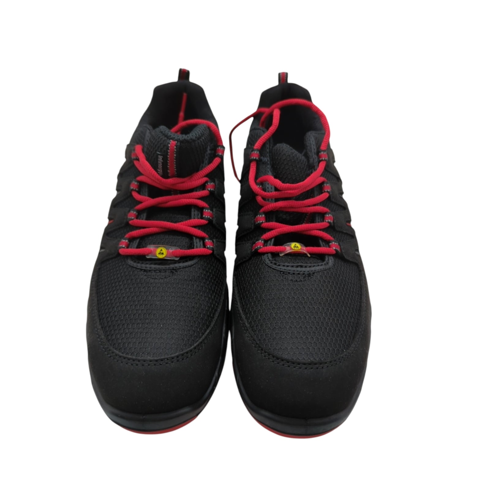 ELTEN Maddox Low Arbeitsschuhe ESD S3 Stahlkappe Größe 46 Schwarz Rot