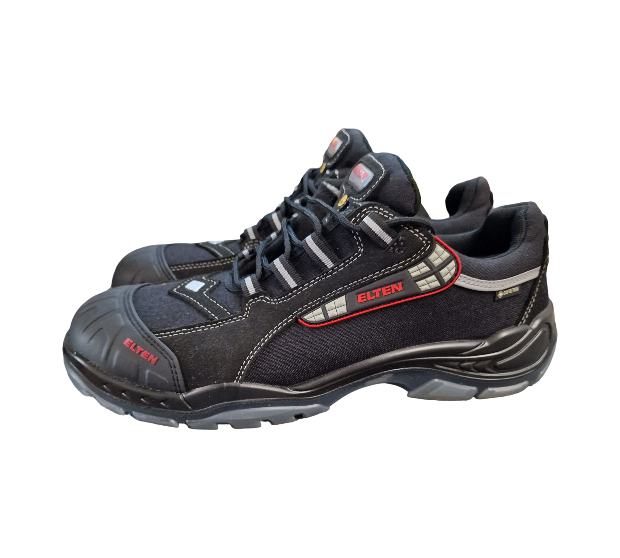 ELTEN Senex Pro GTX ESD S3 Sicherheitsschuhe Unisex Gr. 45 Schwarz/Rot