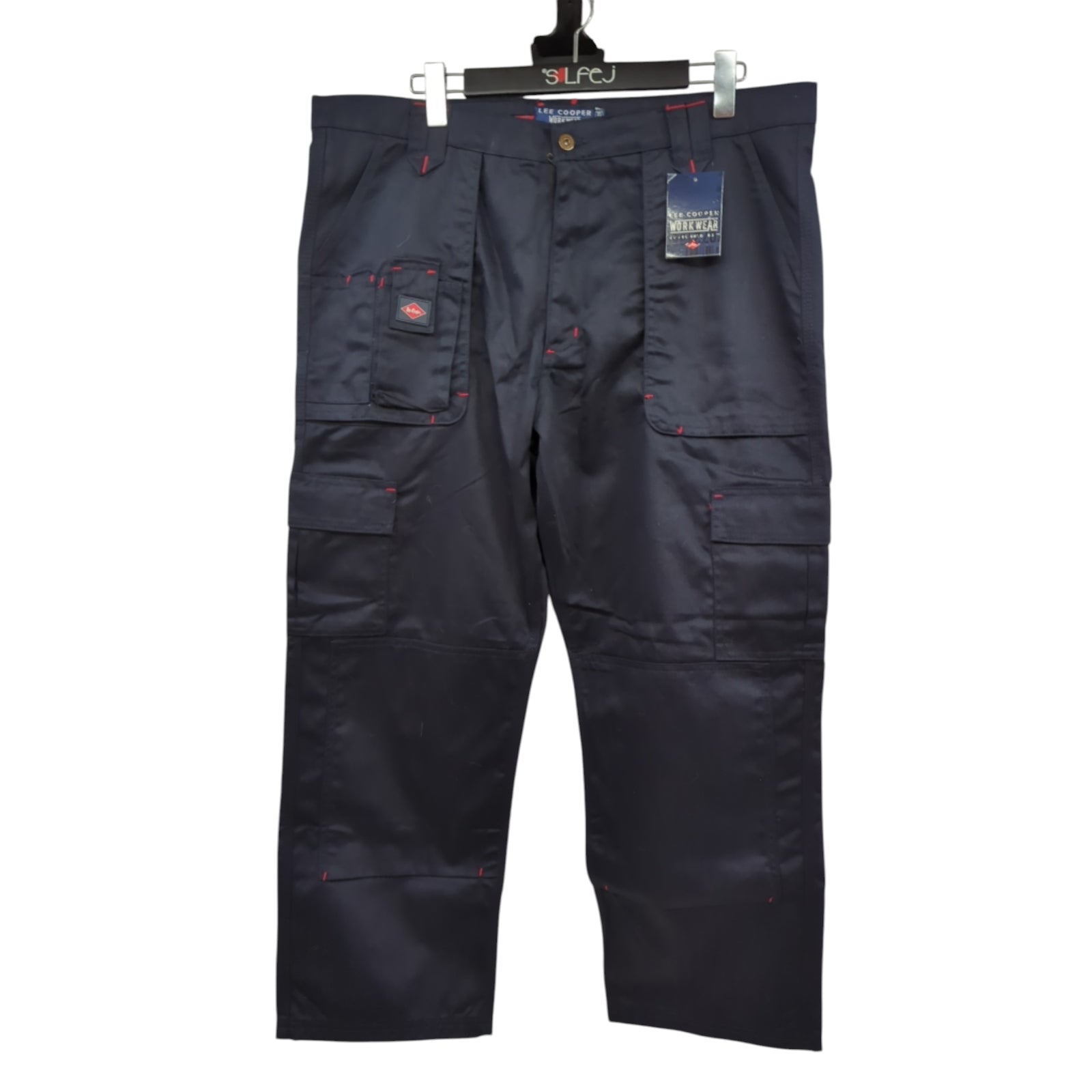 Lee Cooper LCPNT206 Herren Arbeits-Cargohose mit Mehrfachtaschen, Pflegeleicht, Strapazierfähig mit Kniepolstertaschen, Marine, 40W/29L