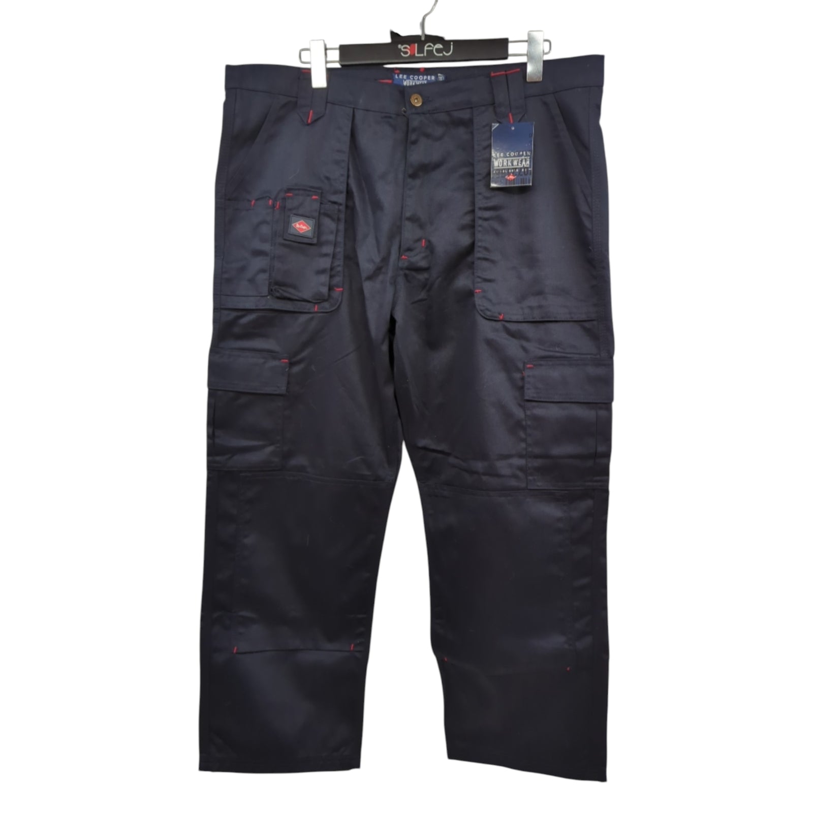 Lee Cooper LCPNT206 Herren Arbeits-Cargohose mit Mehrfachtaschen, Pflegeleicht, Strapazierfähig mit Kniepolstertaschen, Marine, 40W/29L