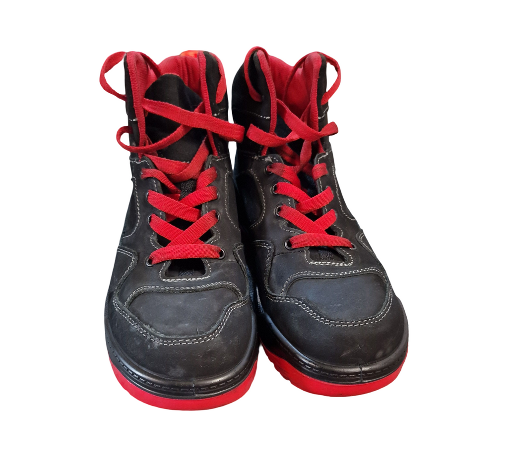 ELTEN Maverick Mid ESD S3 Sicherheitsstiefel Unisex Gr. 41 Schwarz/Rot