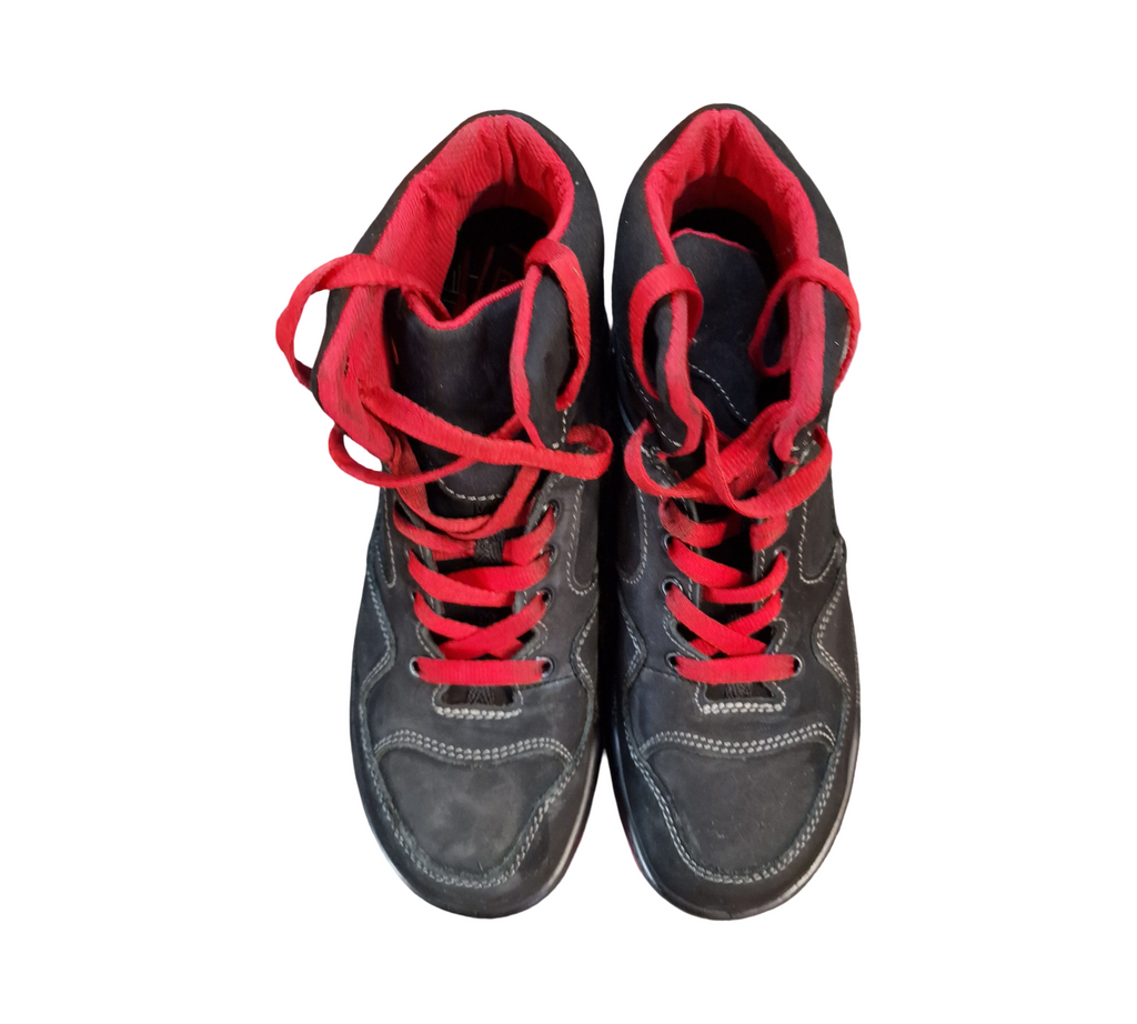 ELTEN Maverick Mid ESD S3 Sicherheitsstiefel Unisex Gr. 41 Schwarz/Rot