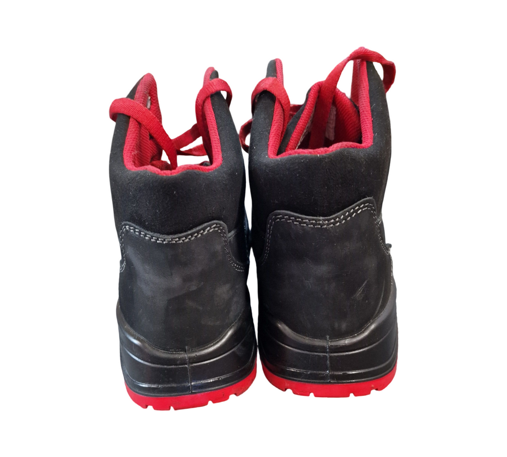 ELTEN Maverick Mid ESD S3 Sicherheitsstiefel Unisex Gr. 41 Schwarz/Rot
