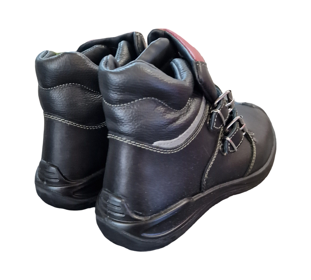 ELTEN ANDERSON Roof Work Shoes ESD S3 HI Leather Size 42 Black Red