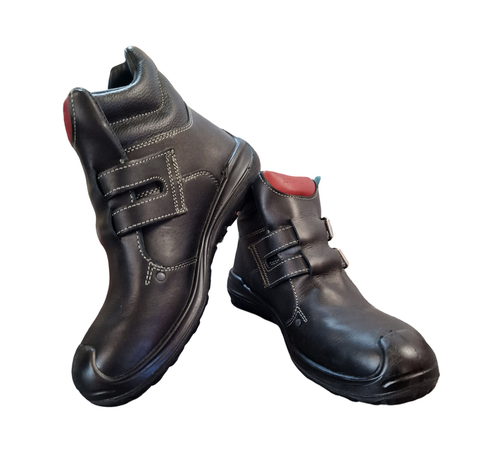 ELTEN ANDERSON Roof Work Shoes ESD S3 HI Leather Size 42 Black Red