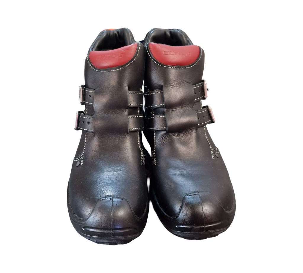 ELTEN ANDERSON Roof Work Shoes ESD S3 HI Leather Size 42 Black Red