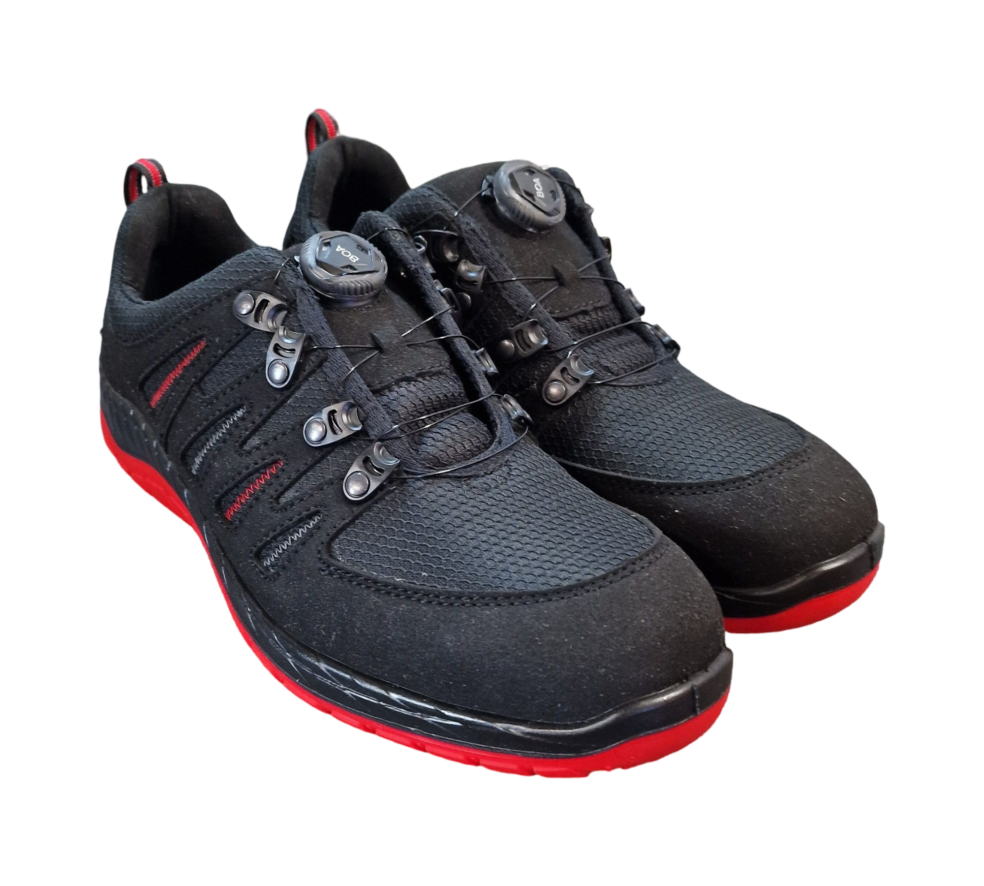 ELTEN MADDOX BOA Low Arbeitsschuhe ESD S3 Stahlkappe Größe 42 Schwarz Rot
