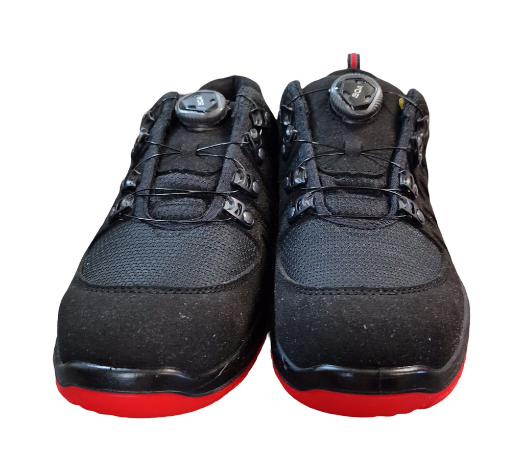 ELTEN MADDOX BOA Low Arbeitsschuhe ESD S3 Stahlkappe Größe 42 Schwarz Rot