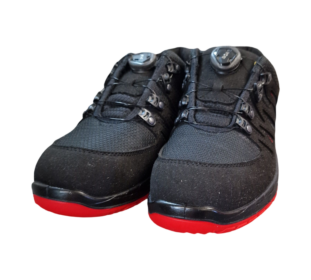 ELTEN MADDOX BOA Low Arbeitsschuhe ESD S3 Stahlkappe Größe 42 Schwarz Rot
