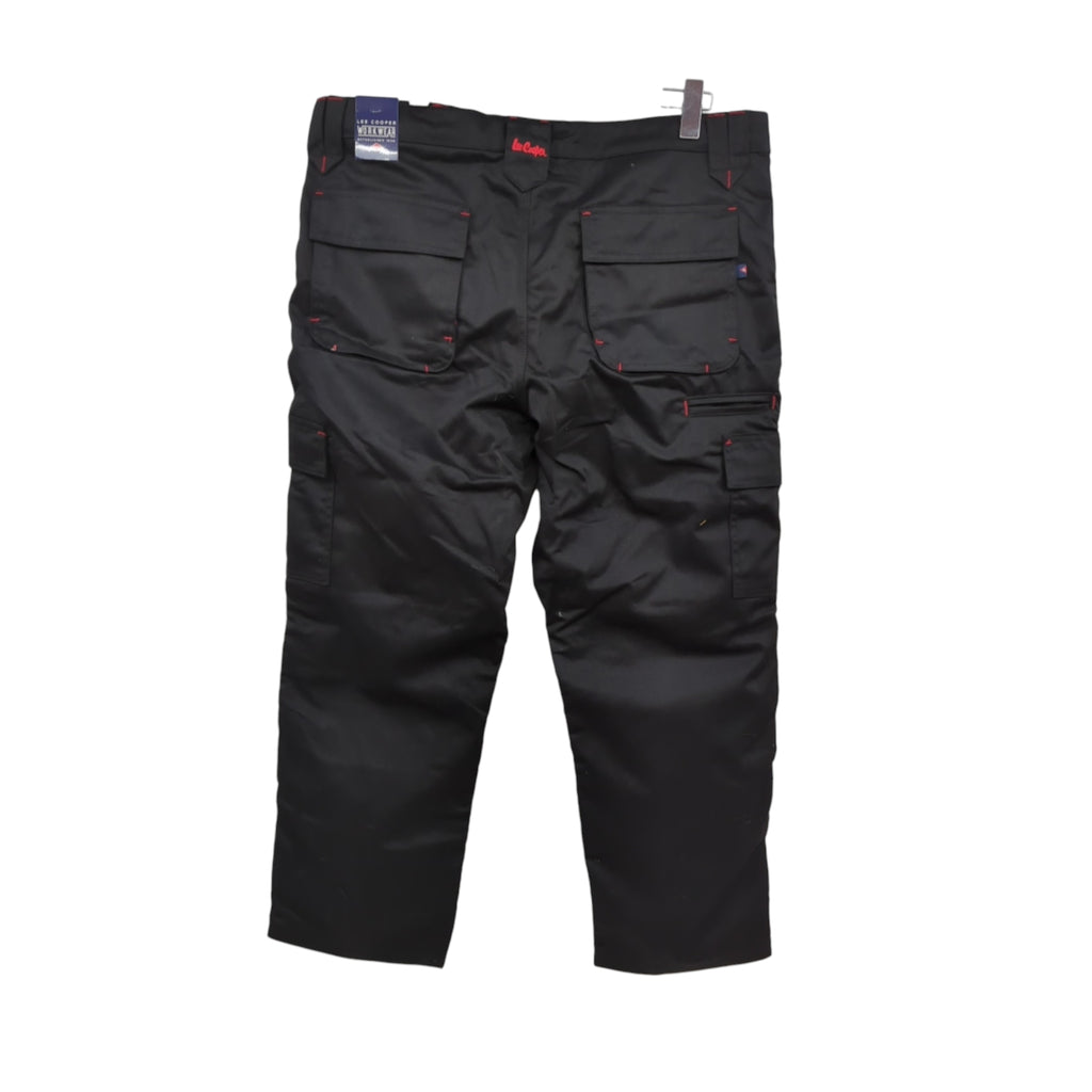 Lee Cooper LCPNT206 Herren Cargo-Arbeitshose Gr. 38W/29L Schwarz