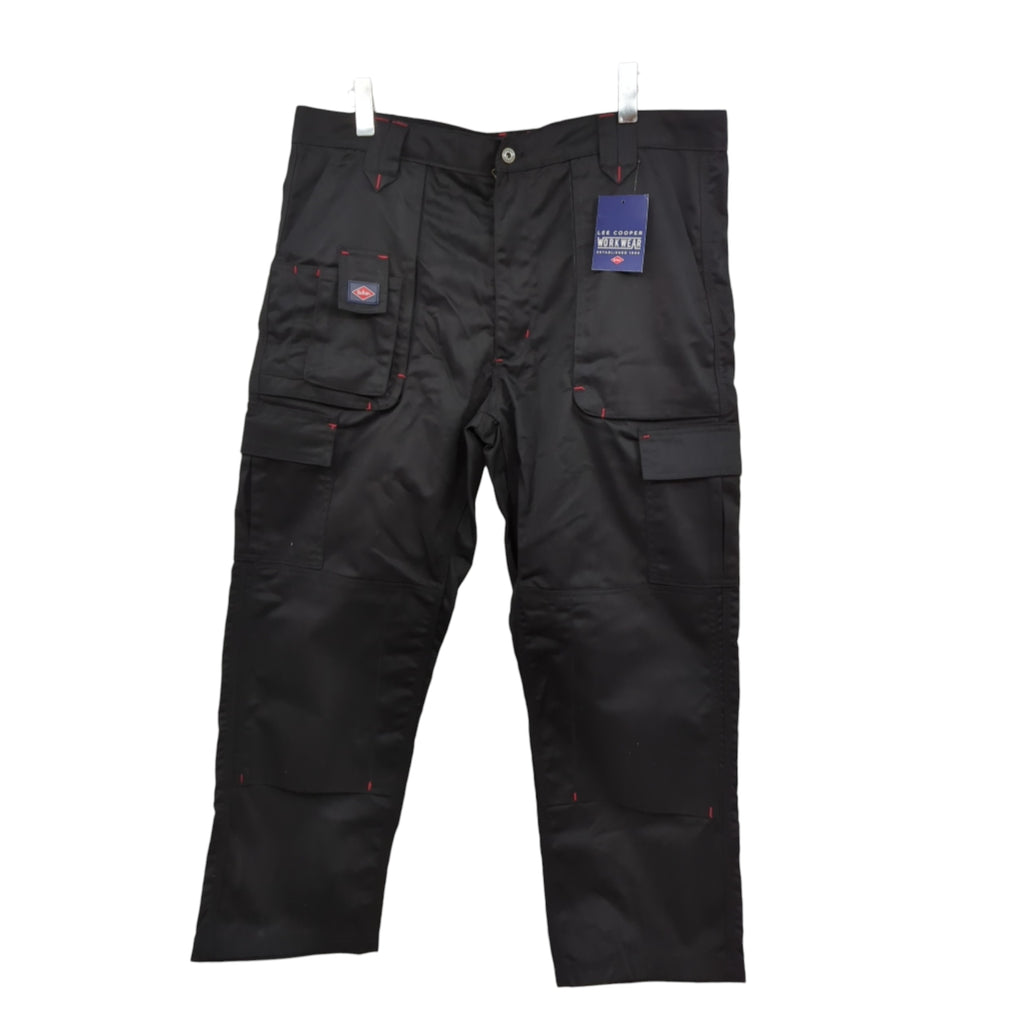 Lee Cooper LCPNT206 Herren Cargo-Arbeitshose Gr. 38W/29L Schwarz