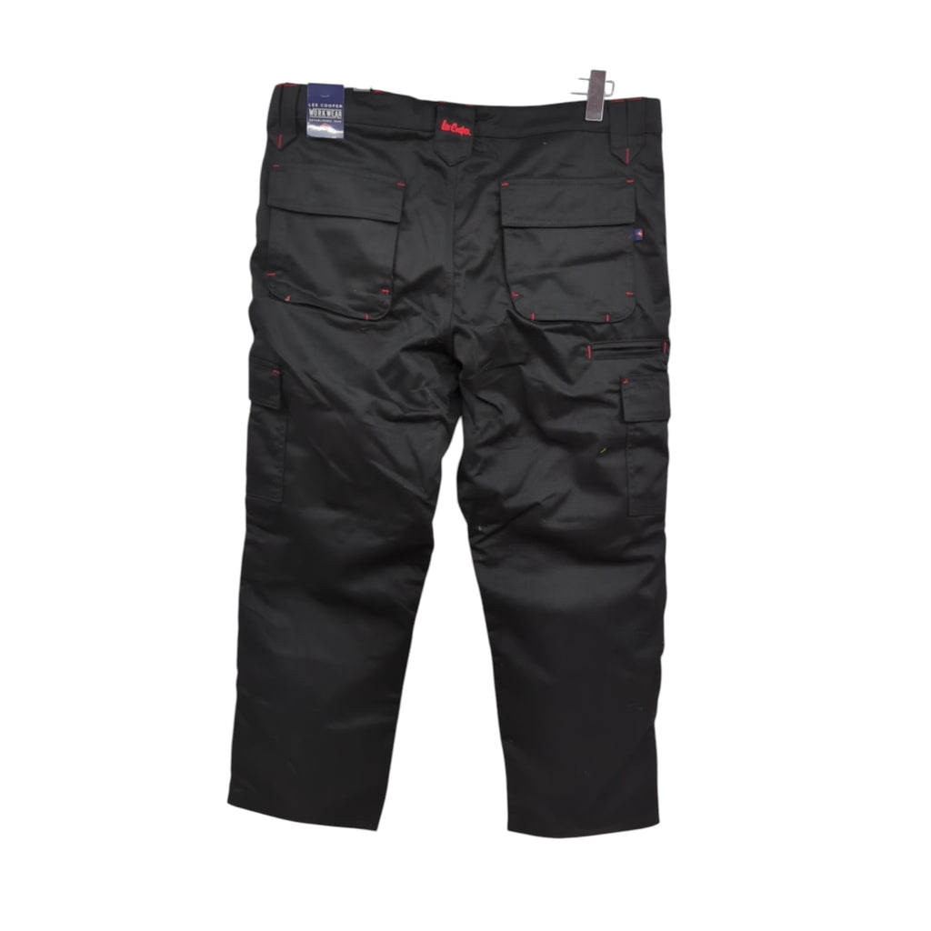 Lee Cooper LCPNT206 Herren Cargo-Arbeitshose Gr. 38W/29L Schwarz