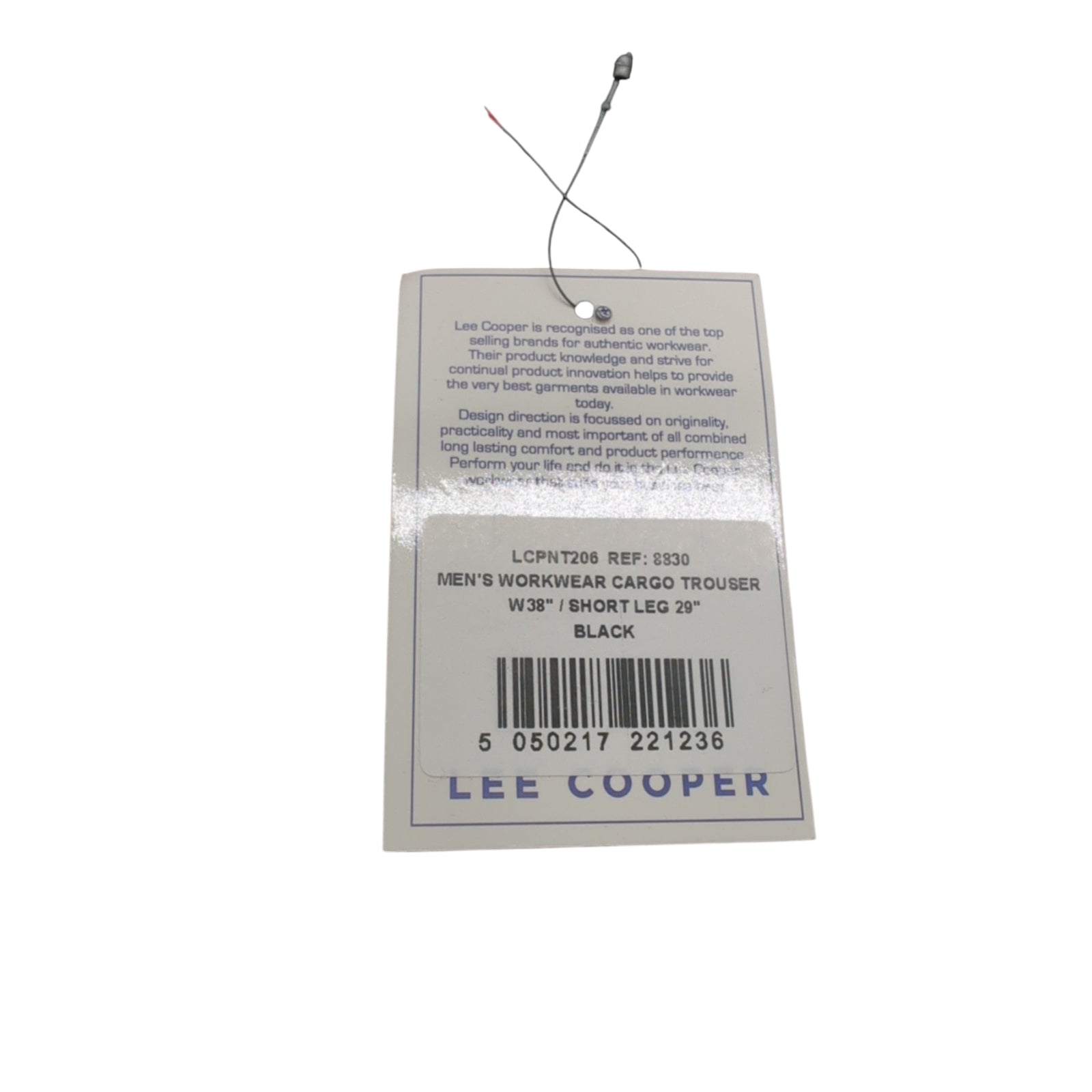 Lee Cooper LCPNT206 Herren Cargo-Arbeitshose Gr. 38W/29L Schwarz
