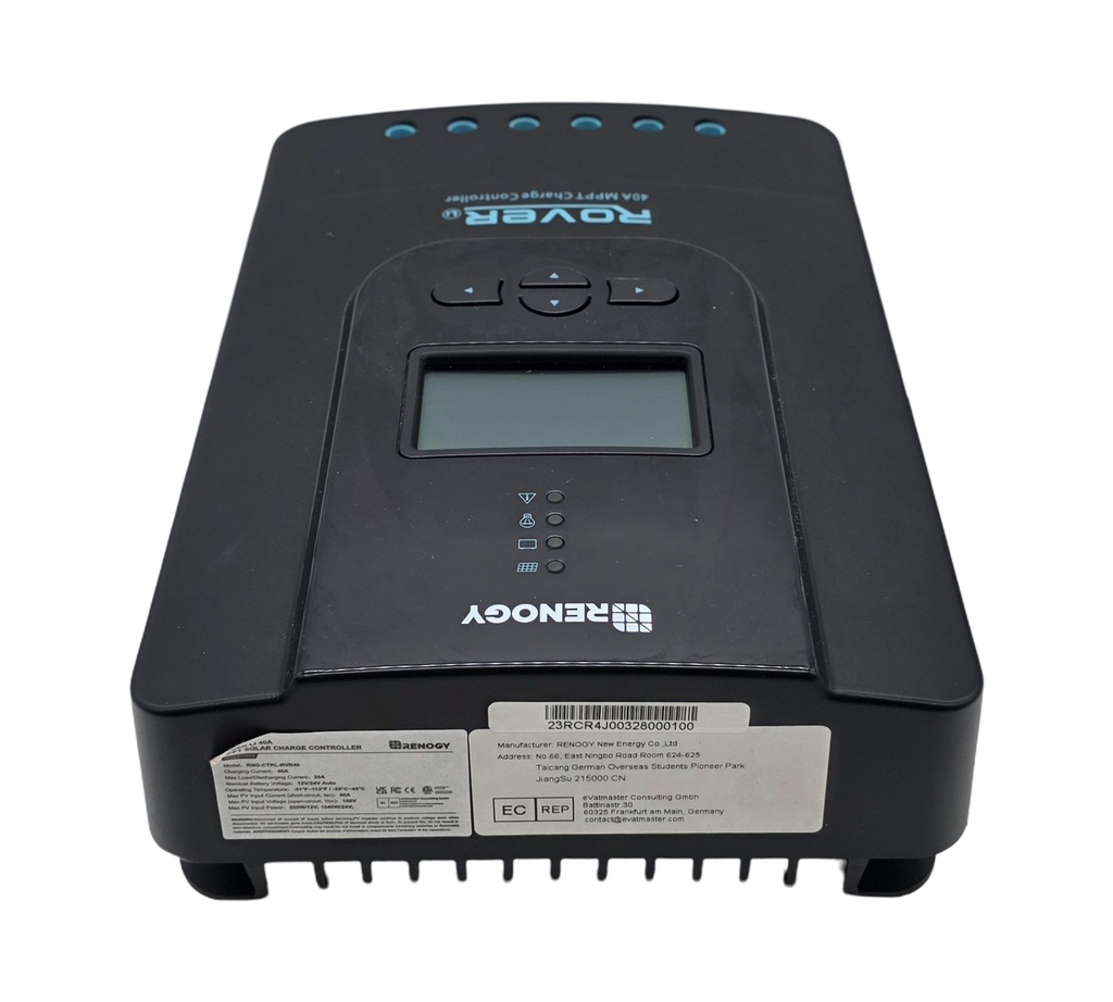 Renogy MPPT Solar-Laderegler 40A 12V/24V für Solarmodule mit LCD