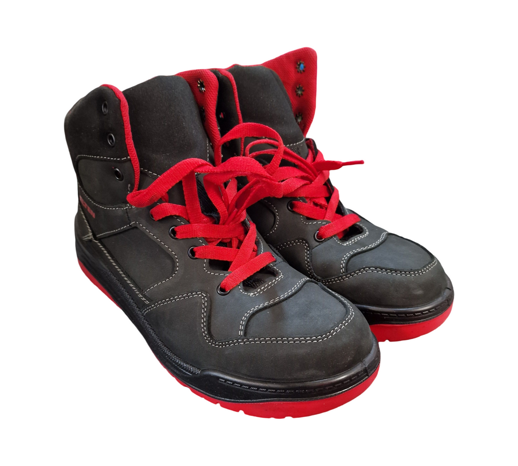 ELTEN MAVERICK Mid Sicherheitsschuhe ESD S3 Leder Stahlkappe Größe 45 Schwarz