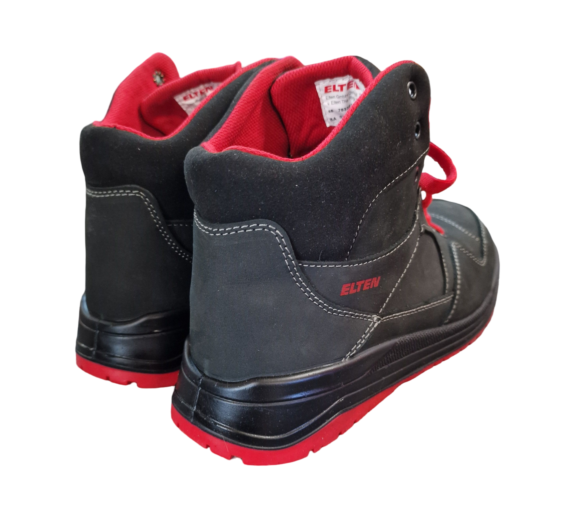 ELTEN MAVERICK Mid Sicherheitsschuhe ESD S3 Leder Stahlkappe Größe 45 Schwarz