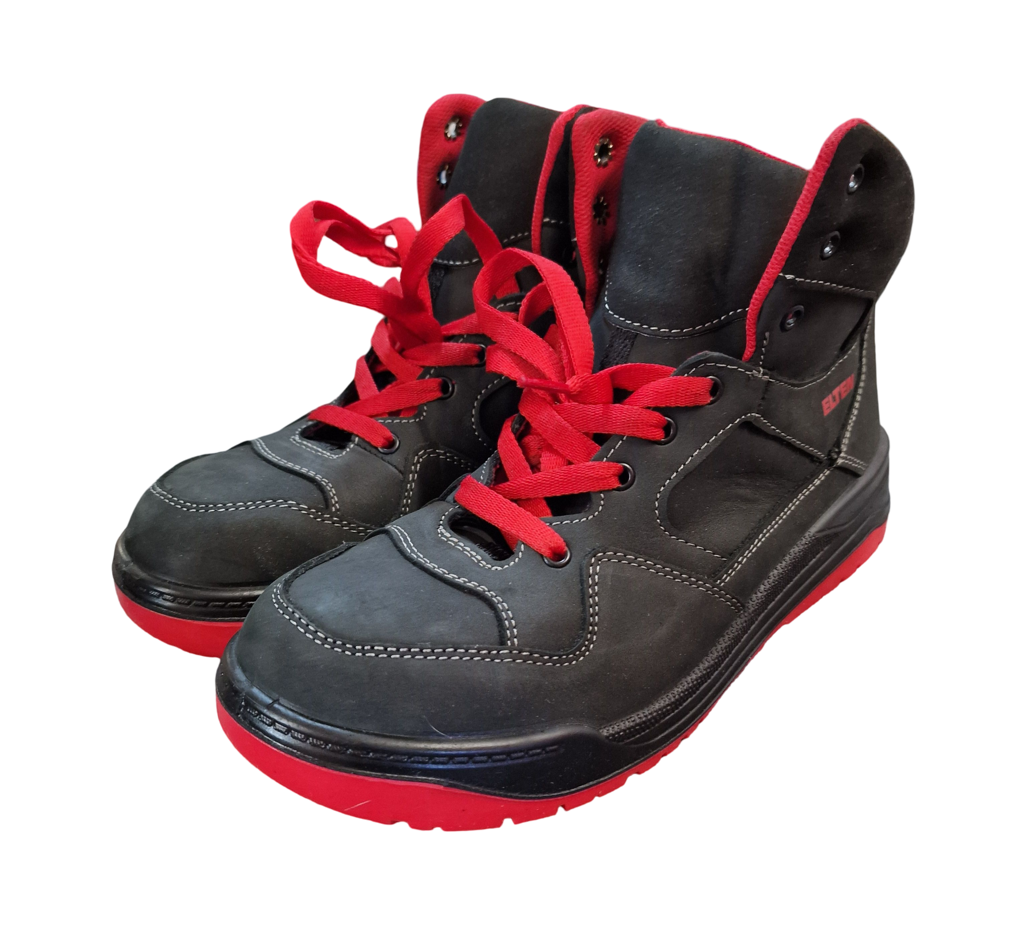 ELTEN MAVERICK Mid Sicherheitsschuhe ESD S3 Leder Stahlkappe Größe 45 Schwarz