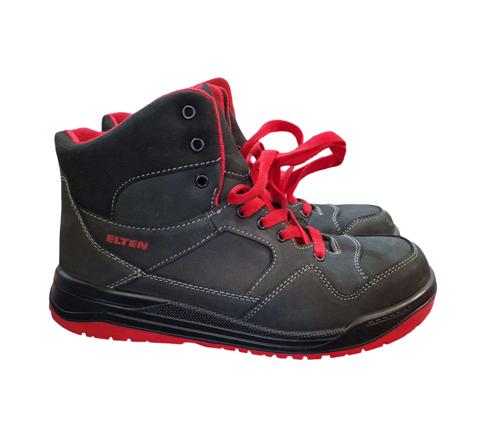 ELTEN MAVERICK Mid Sicherheitsschuhe ESD S3 Leder Stahlkappe Größe 45 Schwarz