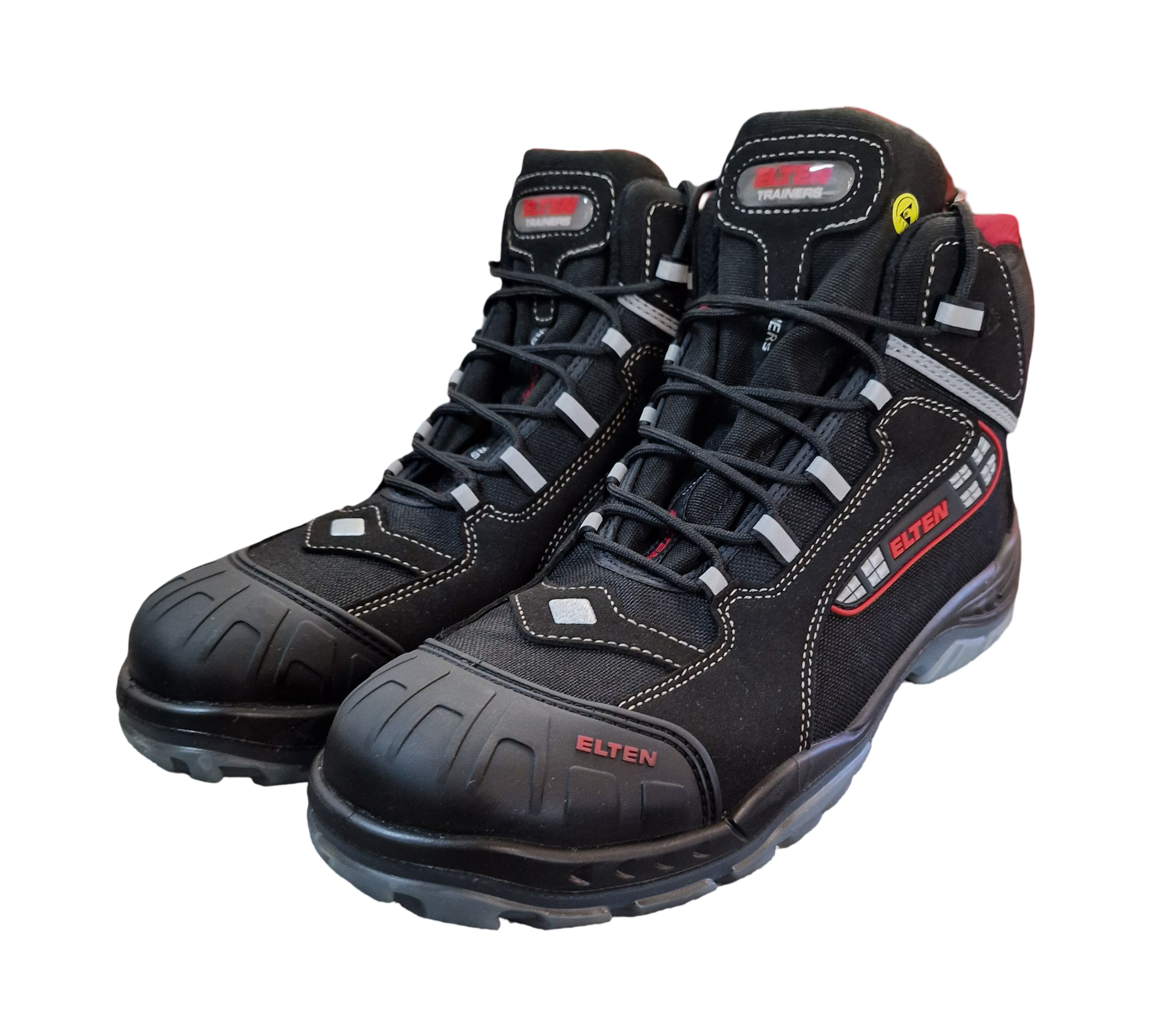 ELTEN SANDER Pro ESD S3 Sicherheitsschuhe Herren Gr. 47 Schwarz/Rot