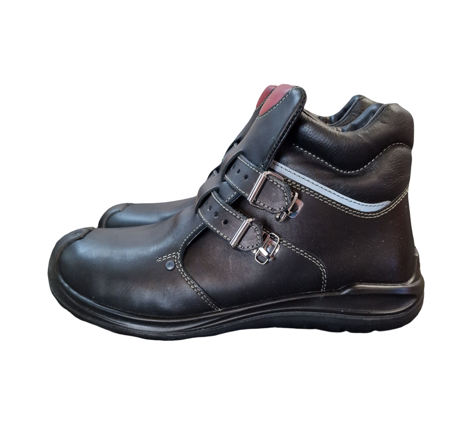 ELTEN ANDERSON S3 HI Men's Safety Boots, Size 44, Black/Red