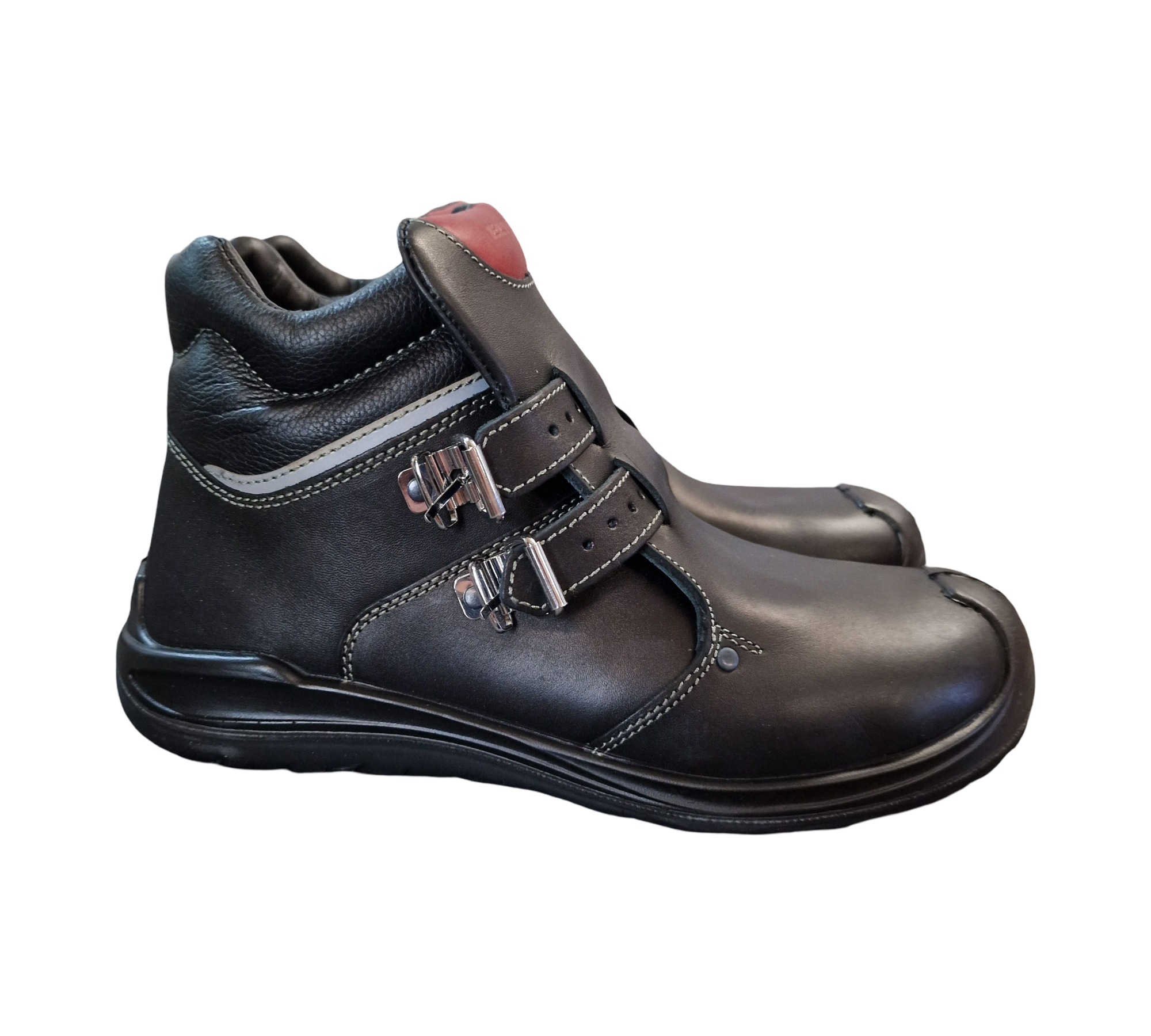 ELTEN ANDERSON S3 HI Men's Safety Boots, Size 44, Black/Red