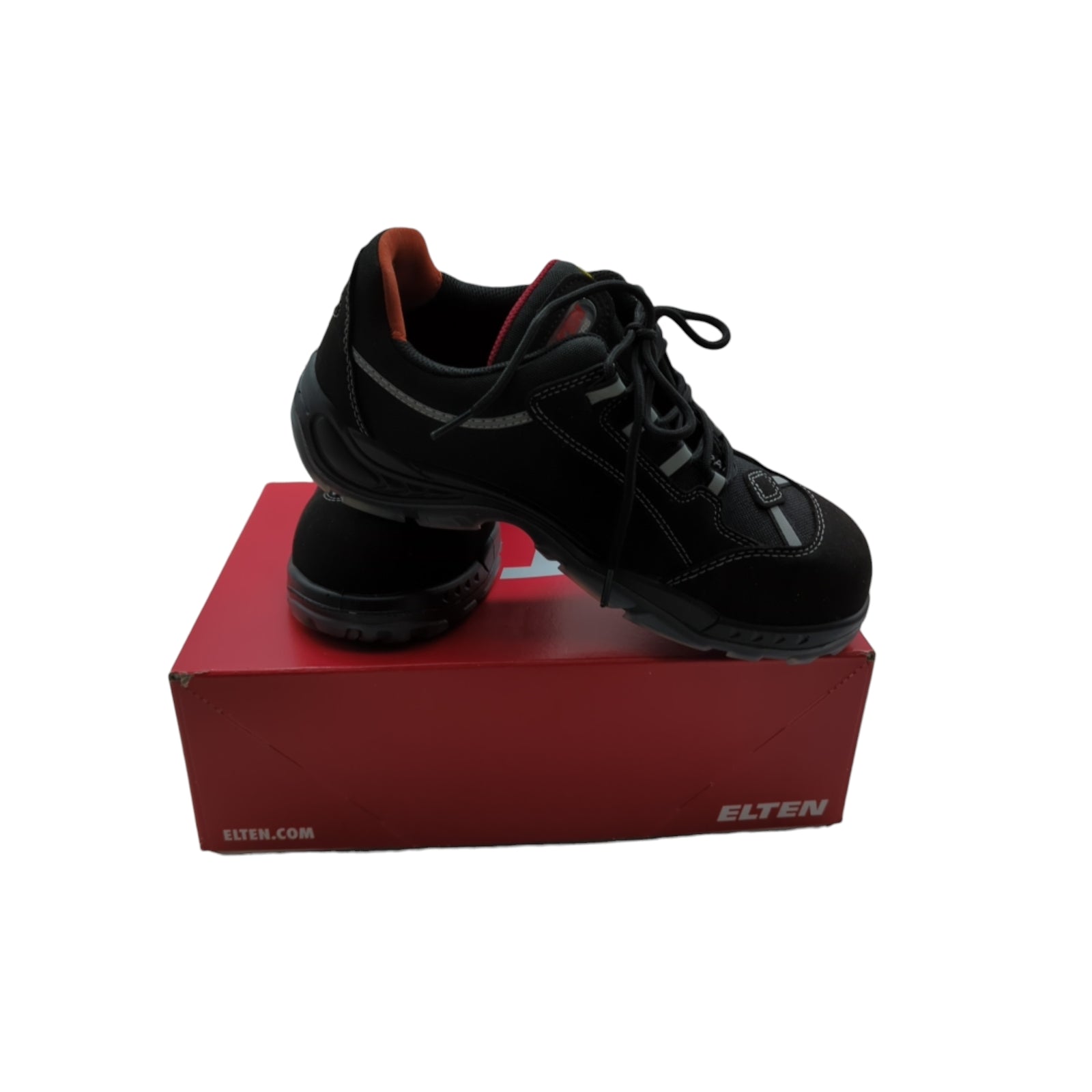 ELTEN SENEX Work Shoes ESD S2 Textile Safety Shoes Size 40 Black Red