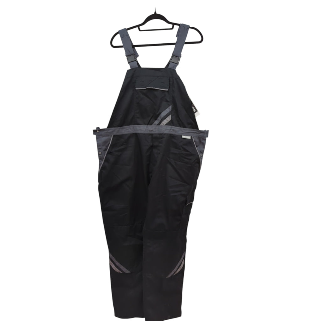 Planam 2719052 Highline Women's Work Bib Overalls Size 52 Black Grey