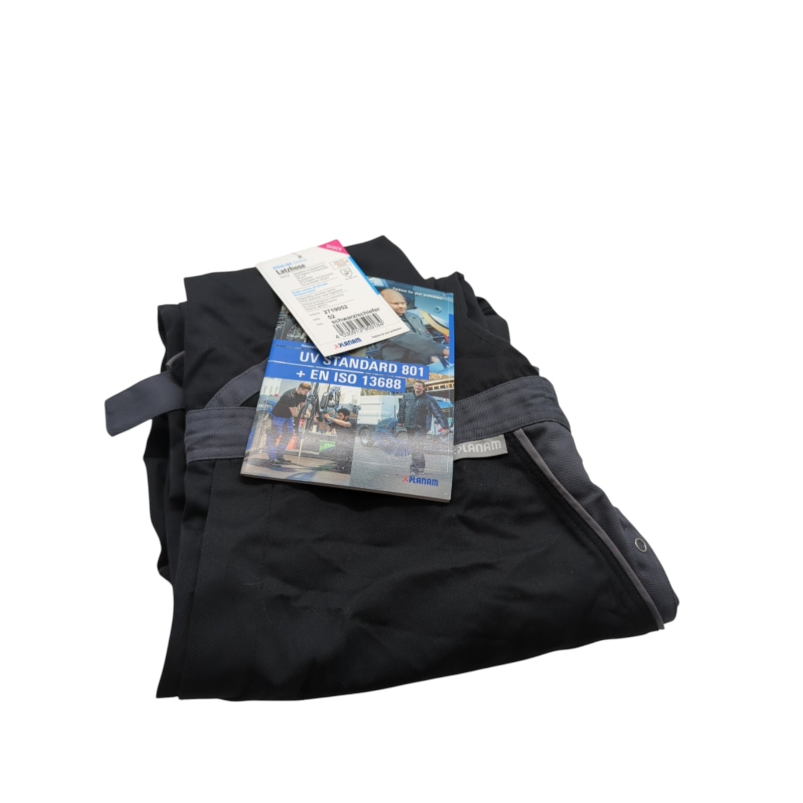 Planam 2719052 Highline Women's Work Bib Overalls Size 52 Black Grey