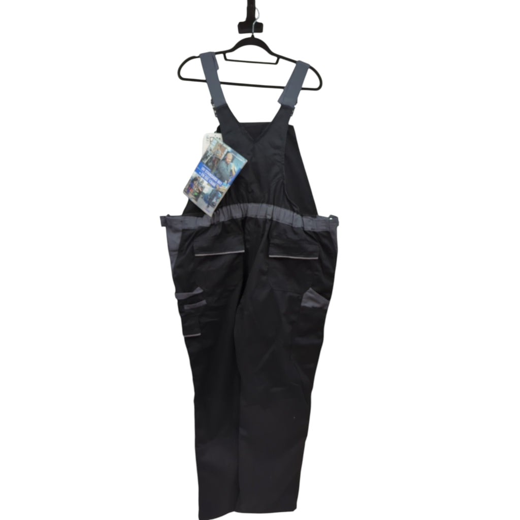 Planam 2719052 Highline Women's Work Bib Overalls Size 52 Black Grey