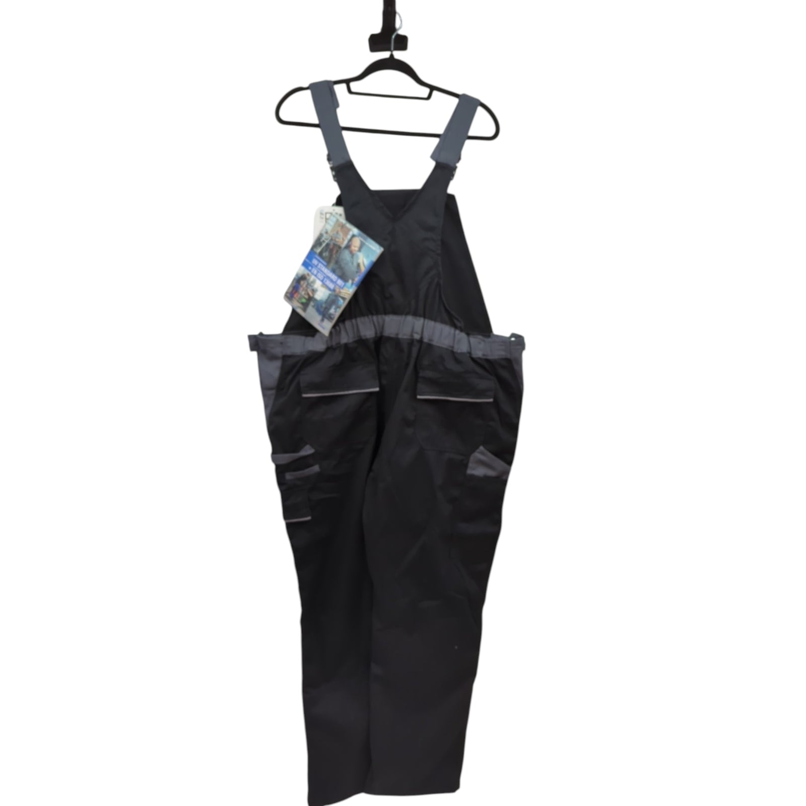 Planam 2719052 Highline Women's Work Bib Overalls Size 52 Black Grey