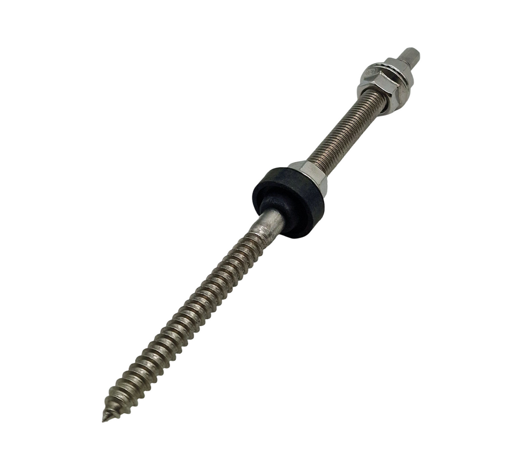 Offgridtec Hanger Bolts M10x200 Stainless Steel 10 pcs Adapter Plate EPDM