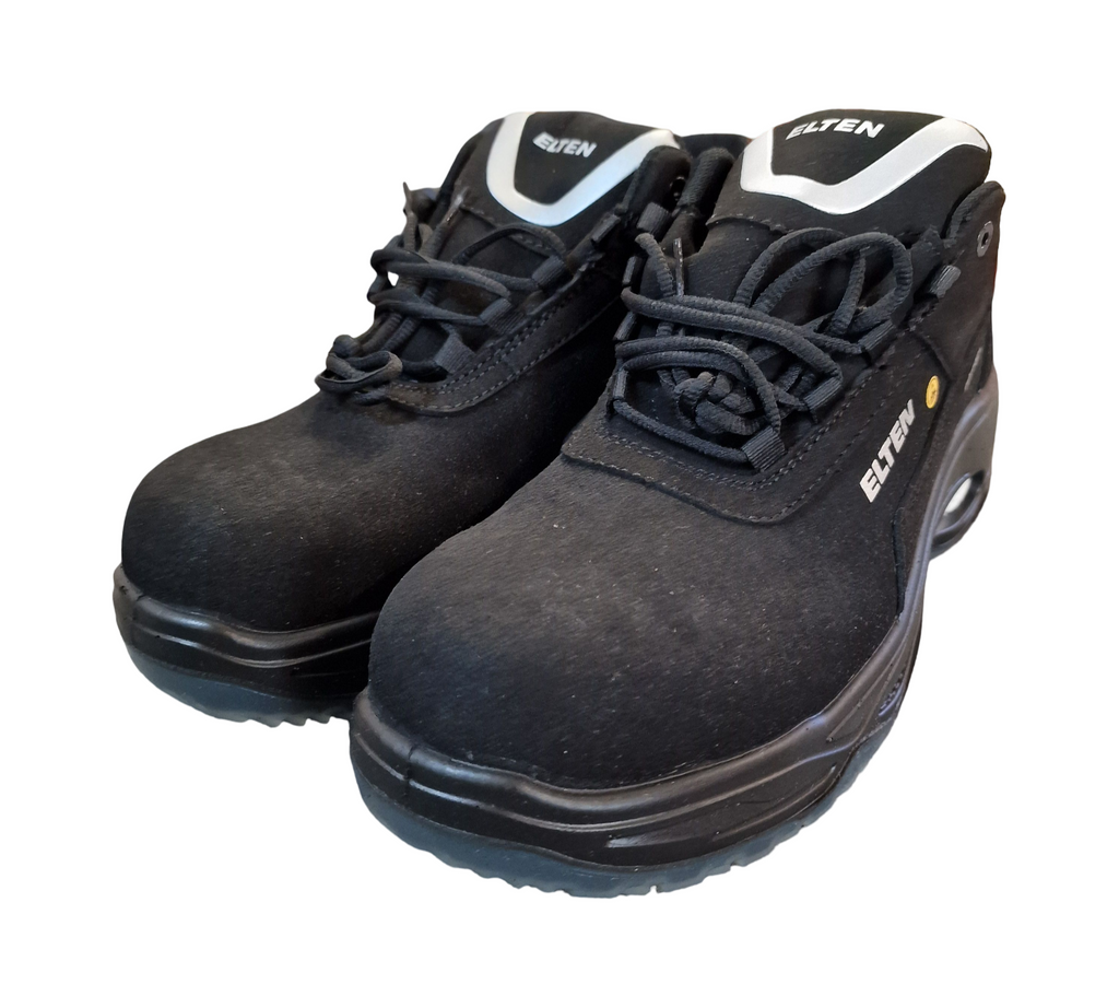 ELTEN MILOW Low ESD S2 Sicherheitsschuhe Herren Kunststoffkappe Gr. 45 Schwarz