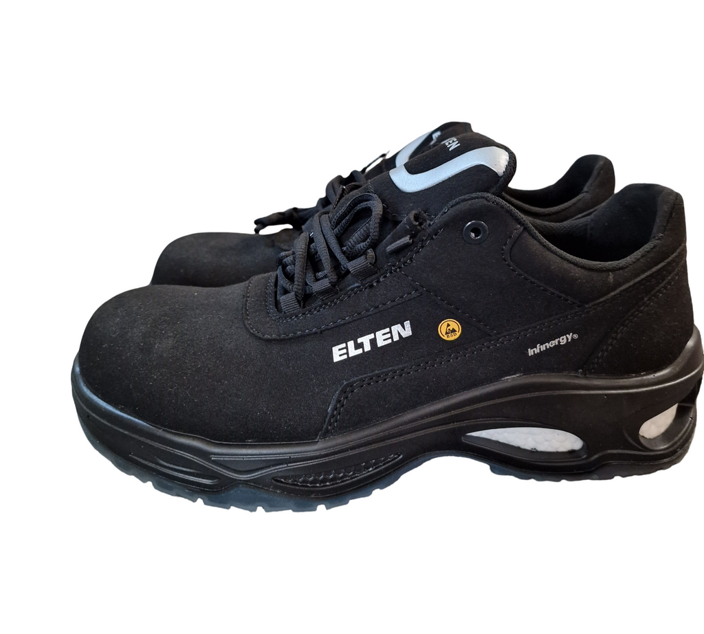 ELTEN MILOW Low ESD S2 Sicherheitsschuhe Herren Kunststoffkappe Gr. 45 Schwarz