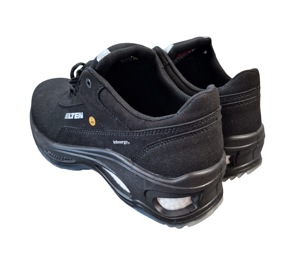 ELTEN MILOW Low ESD S2 Sicherheitsschuhe Herren Kunststoffkappe Gr. 45 Schwarz