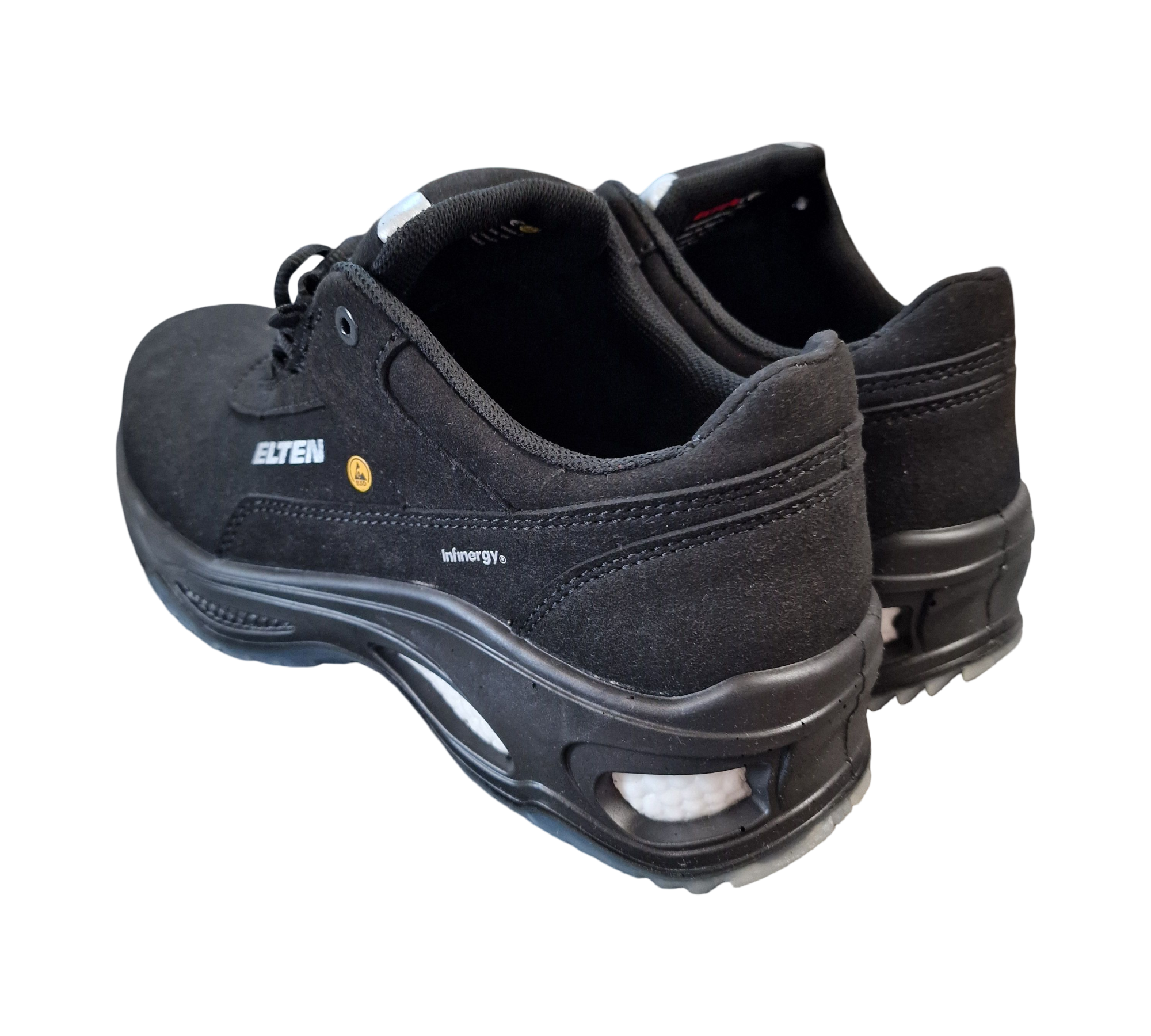ELTEN MILOW Low ESD S2 Sicherheitsschuhe Herren Kunststoffkappe Gr. 45 Schwarz