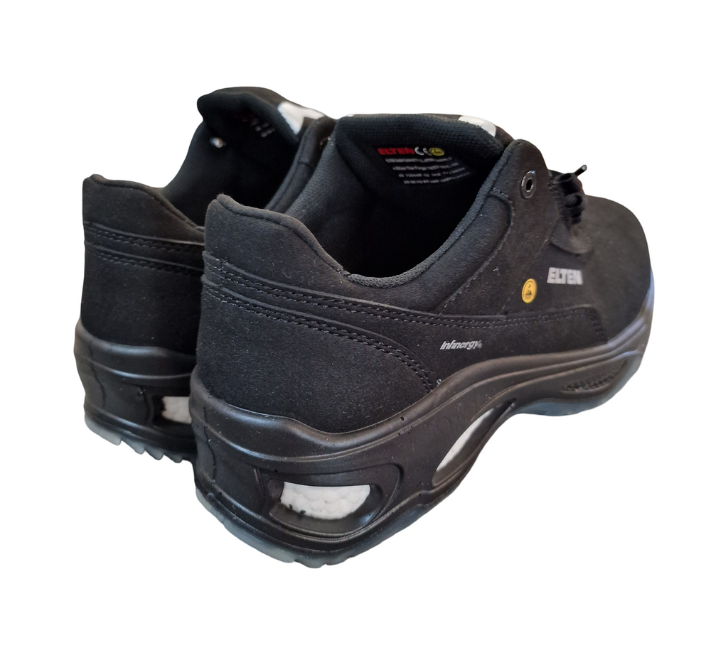 ELTEN MILOW Low ESD S2 Sicherheitsschuhe Herren Kunststoffkappe Gr. 45 Schwarz