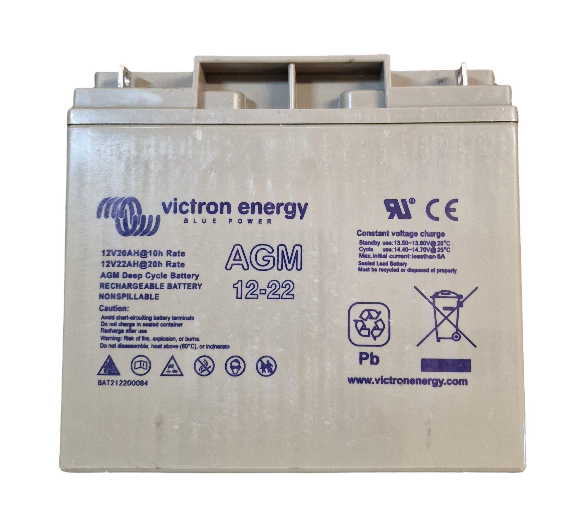 Victron AGM 12V 22Ah Tiefzyklus-Batterie