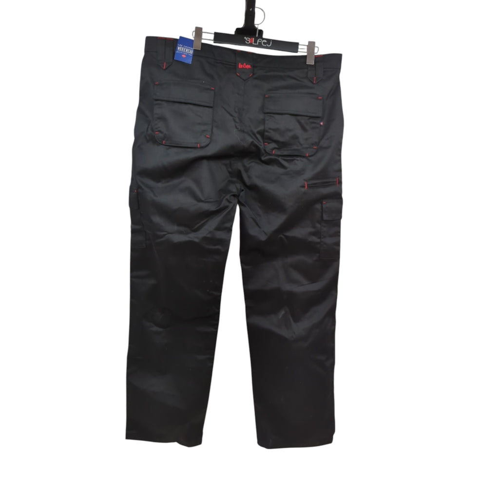 Lee Cooper LCPNT206 Herren Cargo-Arbeitshose Kniepolster 42W/33L Schwarz