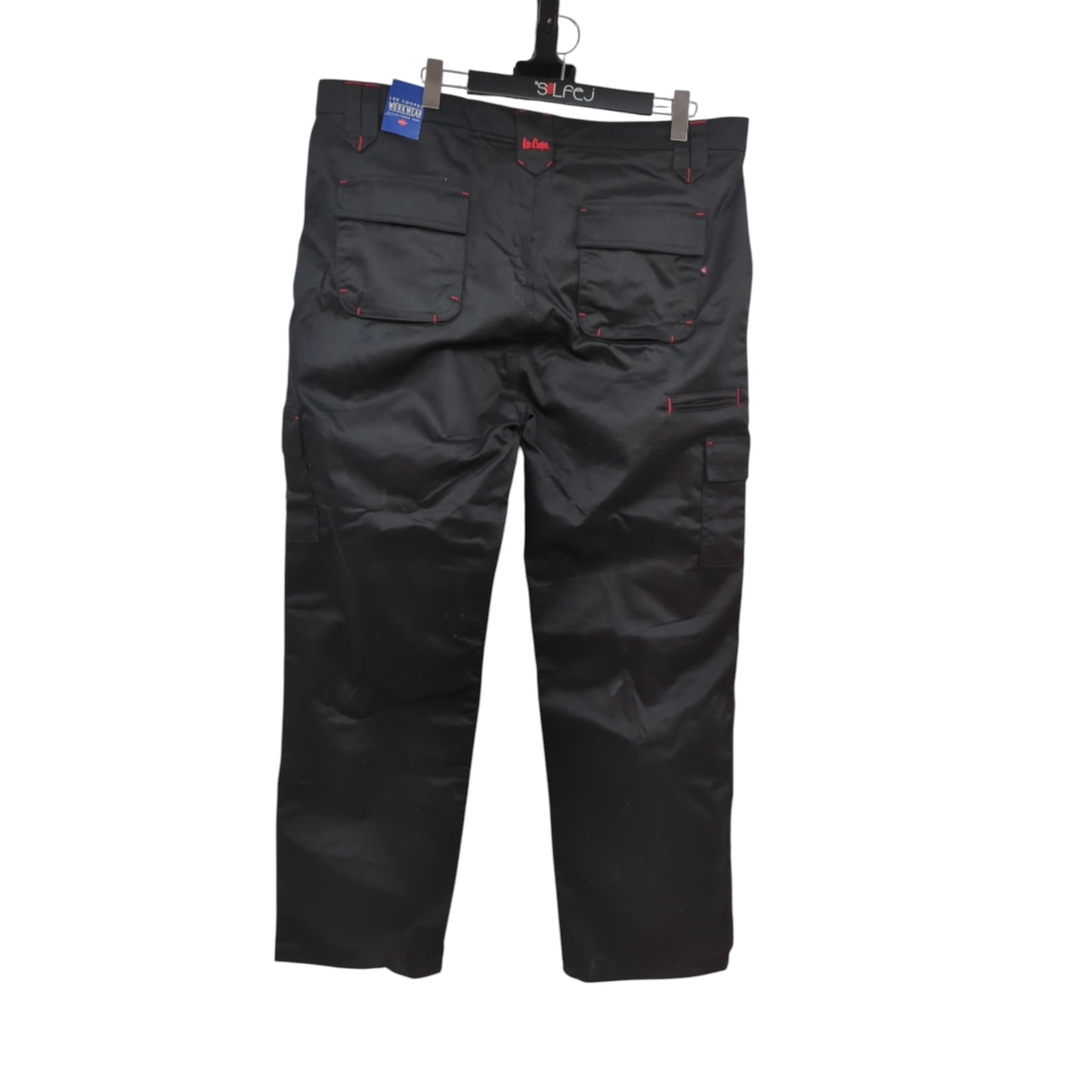 Lee Cooper LCPNT206 Herren Cargo-Arbeitshose Kniepolster 42W/33L Schwarz