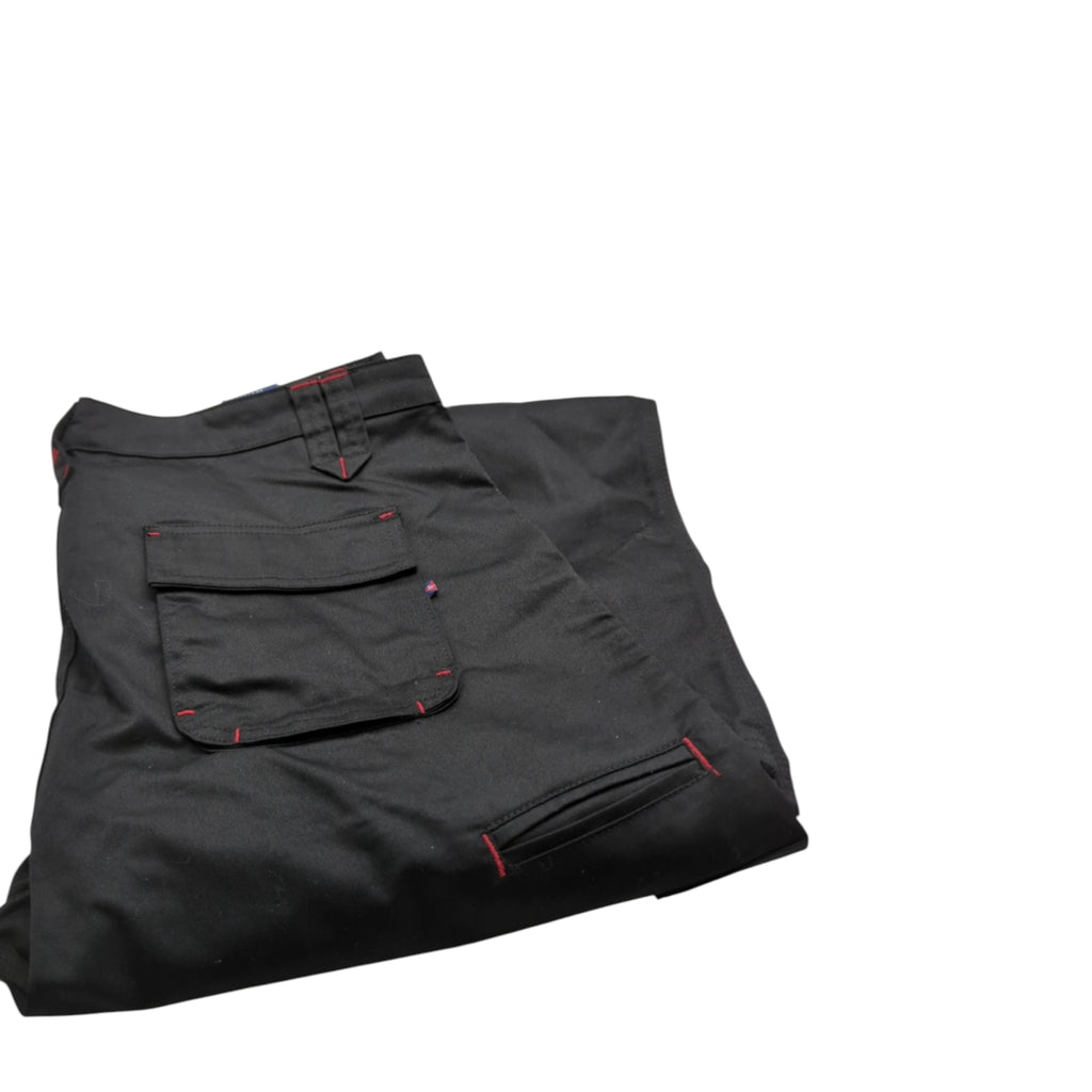 Lee Cooper LCPNT206 Herren Cargo-Arbeitshose Kniepolster 42W/33L Schwarz