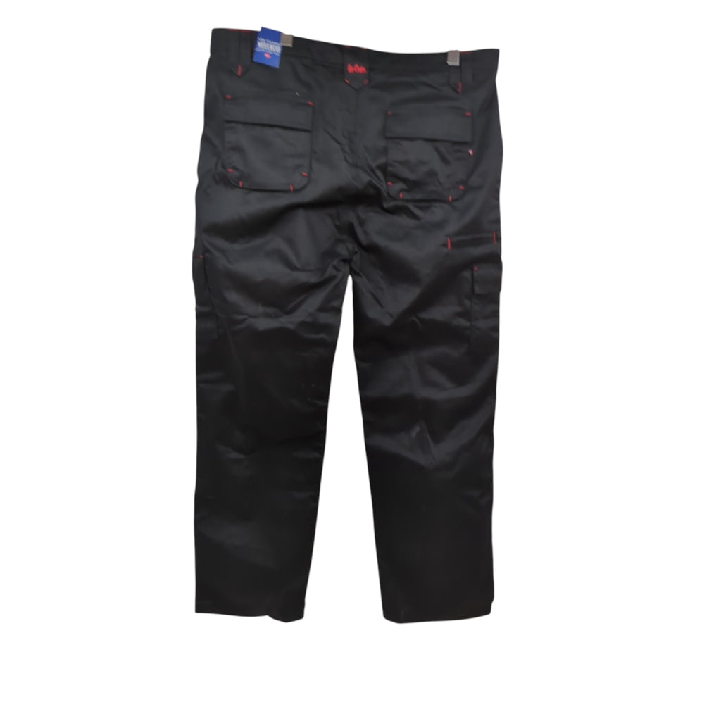 Lee Cooper LCPNT206 Herren Cargo-Arbeitshose Kniepolster 42W/33L Schwarz