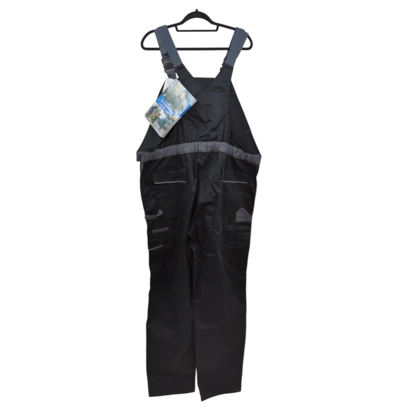 Planam Highline 2712 Bib and Brace Overalls Work Overalls Size 62 Black/Slate/Zinc
