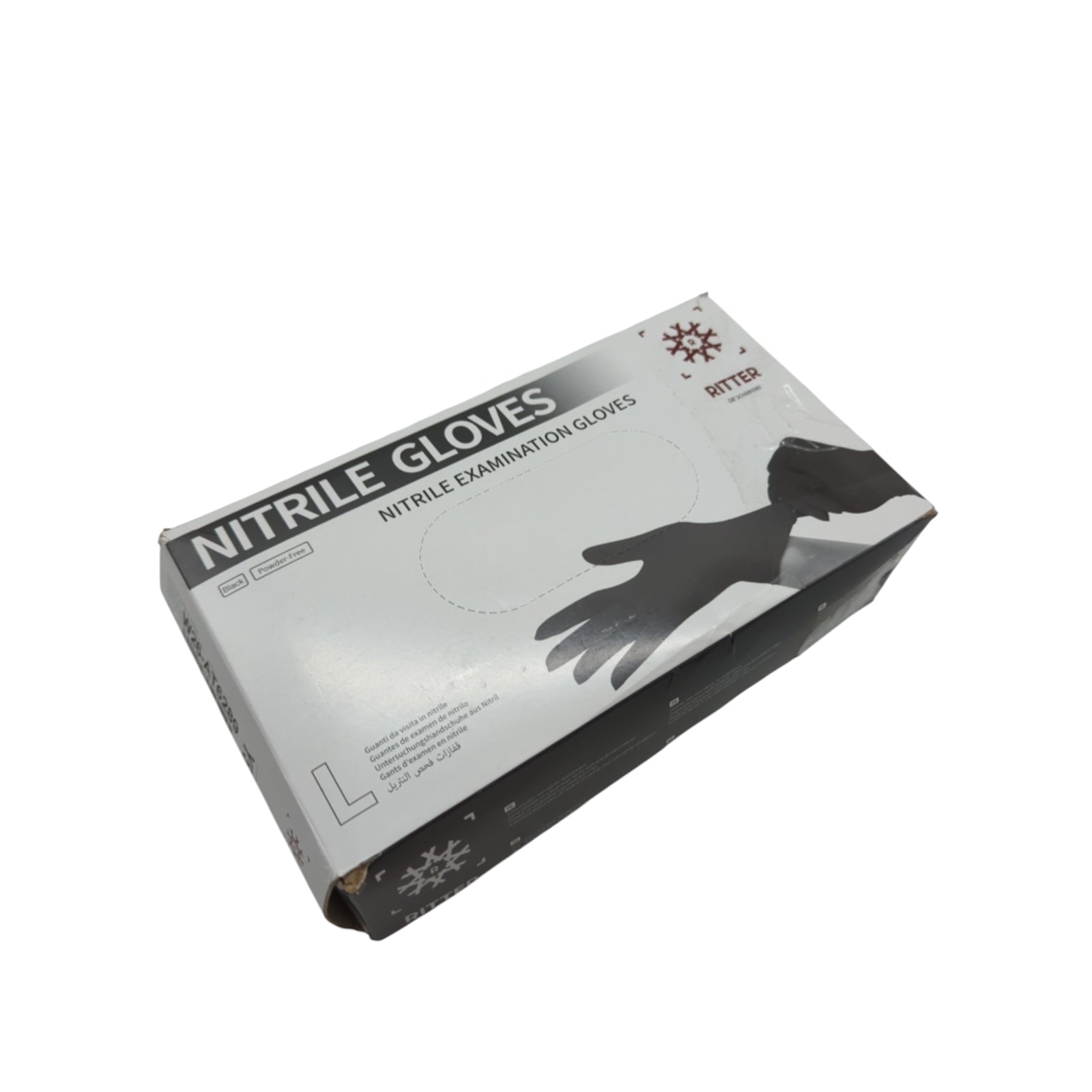 Ritter Premium Nitrile Gloves 2x100 Pieces Latex-Free Size L Black
