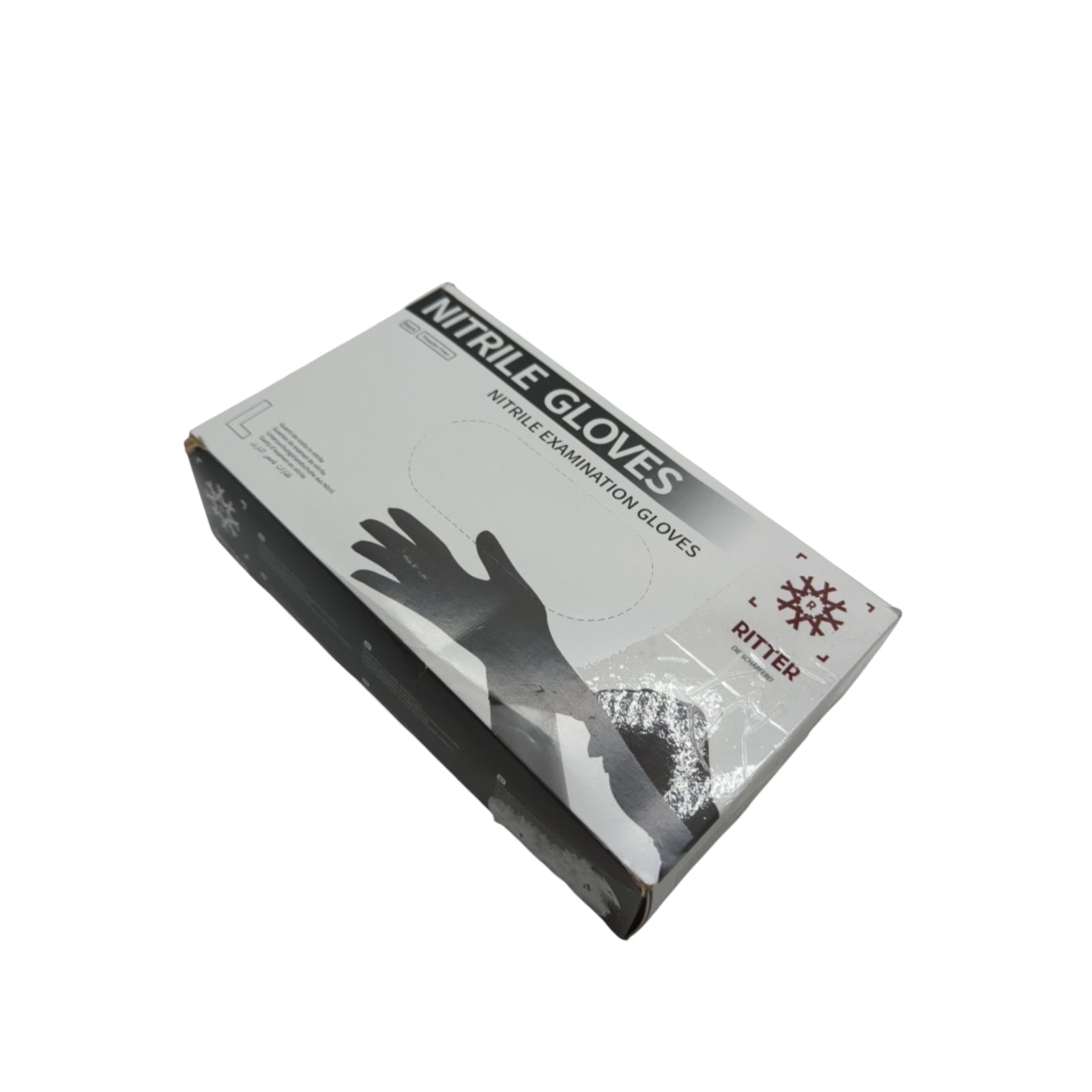 Ritter Premium Nitrile Gloves 2x100 Pieces Latex-Free Size L Black
